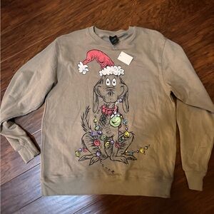 Dr. Seuss “Max”Tan Sweatshirt with Festive Graphic